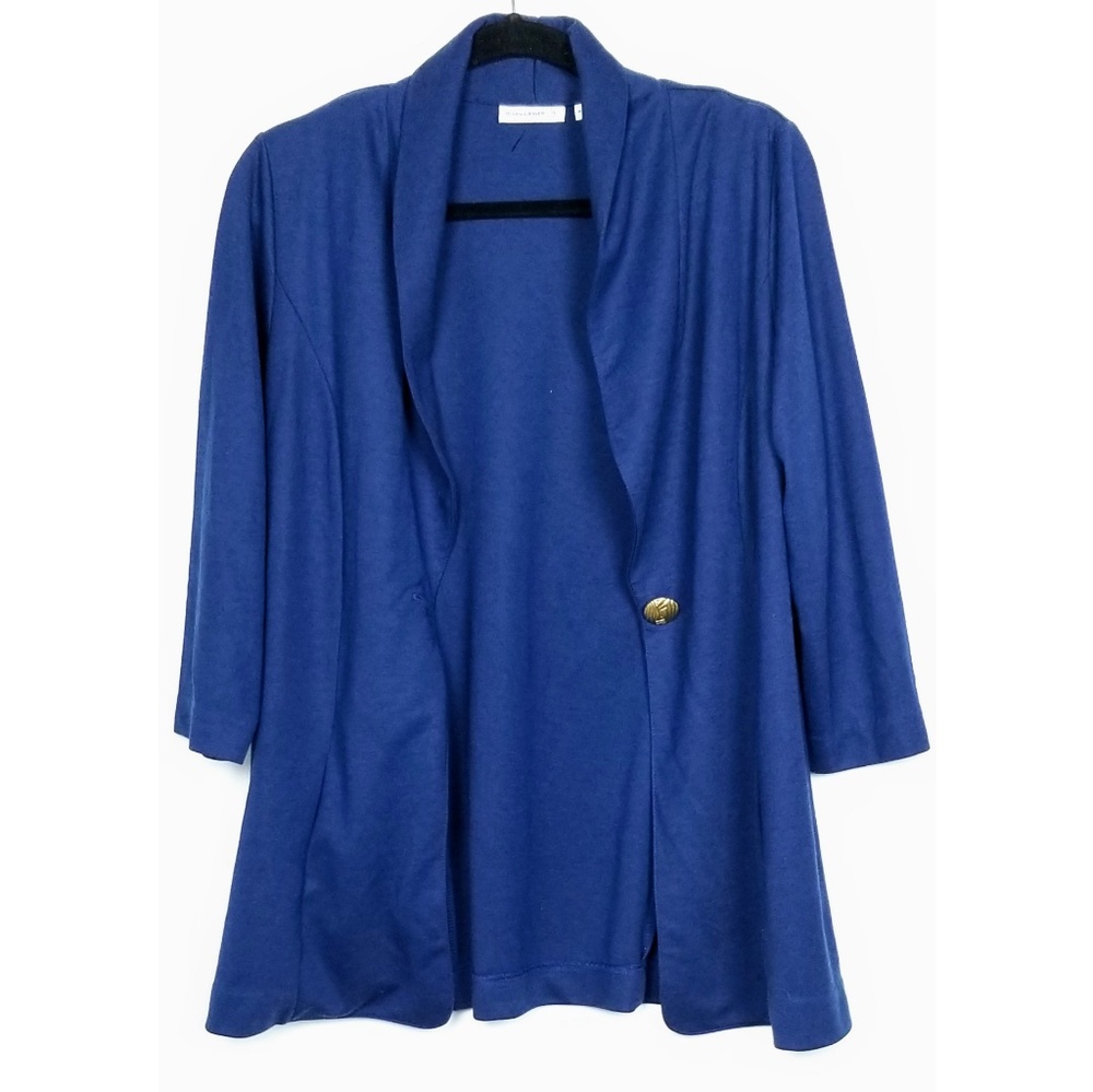 Susan Graver Ladies Blue One Button Light Blazer